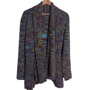 Peruvian Connection alpaca blend open front cardigan